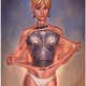 Illustration for article titled Pinup art that kicks you in the teeth